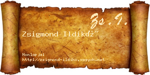 Zsigmond Ildikó névjegykártya